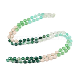 天然瑪瑙染めの白翡翠と化石のビーズ連売り  フラットラウンド  ファセットコインビーズ  シードビーズで  6~6.7x4~4.3mm  穴：1.1~1.3mm  約46個/連  15.16''（38.5センチメートル）&nbsp;G-Z135-B02