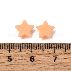光る手作りポリマークレイカボション  スター  暗闇で光る  オレンジ  7.5~8x8~8.5x0.8~1.5mm  約7875個/500g&nbsp;PY-CBA5A20-14E