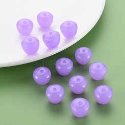 透明なアクリルビーズ  染め  多面カット  ティアドロップ  暗い蘭  15x14.5mm  穴：2mm  約243個/500g&nbsp;MACR-S373-10E-04