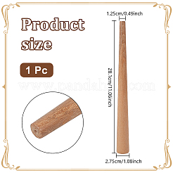 オーク材のリングサイザーとマンドレル  キャメル  28.1x1.25~2.75cm&nbsp;TOOL-WH0006-004B