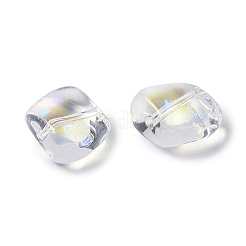 透明ガラスビーズ  ナゲット  ミックスカラー  8x9.5x5mm  穴：0.8mm&nbsp;GLAA-S202-07