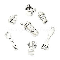 70pcs7スタイルチベットスタイル亜鉛合金ペンダント  アンティークシルバー  10.5~30.5x6~12x2~10mm  穴：1.2~2.5mm  10個/スタイル&nbsp;FIND-CJ0005-28