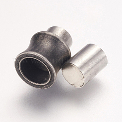 304ステンレススチール製マグネット留め具、接着端付き  花瓶  ミックスカラー  16.5x10mm  穴：6mm&nbsp;STAS-E144-054