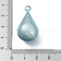 真鍮製ベルペンダント  水琴鈴(すいきんすず)  ティアドロップチャーム  空色  30.5x17~17.5mm  穴：2.8mm&nbsp;KK-K359-02A