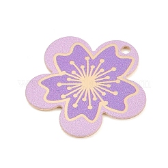 合金ペンダント  ラックめっき  花のチャーム  スプレー塗装  カドミウムフリー＆ニッケルフリー＆鉛フリー  ゴールドカラー  ミックスカラー  23x23.5x1mm  穴：1.6mm&nbsp;FIND-B062-03G