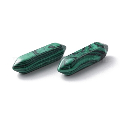 合成マラカイトファセット  二重終端点  穴なし/ドリルなし  31.5x9x8mm&nbsp;FIND-WH0155-040I