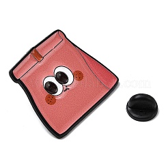 かわいいエナメルピン  バックパック用合金ラペルピンバック  バッグ  30x32.5mm&nbsp;JEWB-I055-01EB-01