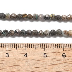天然石湖北ターコイズビーズ連売り  多面カット  ラウンド  3mm  穴：0.8mm  約110個/連  14.96''（38センチメートル）&nbsp;G-G140-A05-05