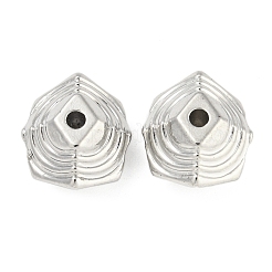 CCBプラスチックビーズ  プラチナ  ポリゴン  17.5x15.5x10.5mm  穴：2.7mm&nbsp;CCB-P013-22A-P
