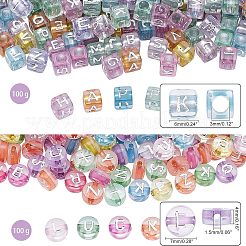 透明なアクリルビーズ  混合図形  銀メッキ  ミックスカラー  200 G /ボックス&nbsp;PACR-CA0001-06