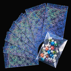 両面レーザー長方形PEセロハンバッグ50個  トップシールバッグ  セルフシール袋  花  11.1x6.5x0.03cm&nbsp;ABAG-TAC0013-14C