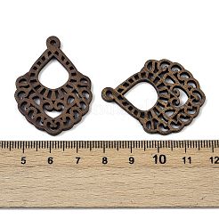 ウォールナットウッドペンダント  ココナッツブラウン  39x29x3mm  穴：2mm&nbsp;WOOD-A025-13