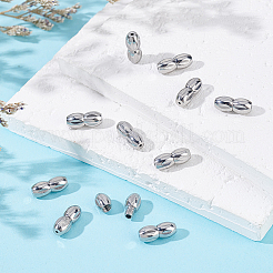 304ステンレススチール製ネジ留め具12セット  オーバル  ステンレス鋼色  12x5mm  穴：0.7mm&nbsp;STAS-BBC0009-43