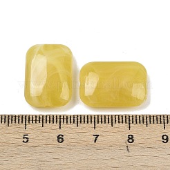 不透明なアクリルビーズ  天然石風  長方形  ツートン  ゴールド  19.5~20x14x6mm  穴：1.4mm  約400~405個/500g&nbsp;MACR-C037-06G