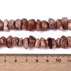 天然黄翡翠ビーズ連売りを染めた  チップ  シエナ  6~22x6~22x2~11mm  穴：0.8~1mm  約120~135個/連  30.31~31.89インチ（77~81cm）&nbsp;G-ZX005-13I