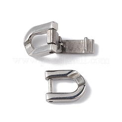 変色しない304ステンレススチール製折りたたみ式留め具  オーバル  ステンレス鋼色  20x8x3mm  穴：4x4mm&nbsp;STAS-G307-11C-P