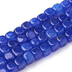 天然石瑪瑙ビーズ連売り  染め  キューブ  ミックスカラー  7.5~8x7~7.5x7~7.5mm  穴：1mm  約50個/連  14.5インチ&nbsp;G-S287-M