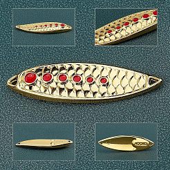 12個 6スタイル 亜鉛合金 釣り餌 ジグヘッド スプーン ルアー  釣りアクセサリー  淡水塩水釣り用  プラチナ·ゴールデン  2個/スタイル&nbsp;FIND-FH0001-61