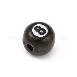 304ステンレススチールビーズ  エナメル  ラウンド  6.5x7.5x6.5mm  穴：1.6mm&nbsp;LS-STAS-D366-09B-P