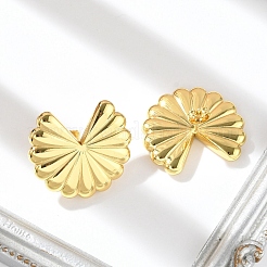 女性用304ステンレススチールスタッドピアス  花  ゴールドカラー  25x23mm&nbsp;EJEW-A125-65G