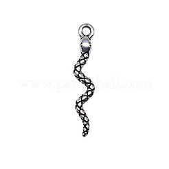 合金のチベット風チャーム  スネークチャーム  アンティークシルバー  23x4mm&nbsp;FIND-PW0006-12AS