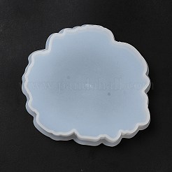 DIYの不規則な多角形のカップ マットのシリコーン型  レジンキャスティングコースター金型  UVレジン用  エポキシ樹脂工芸品作り  ホワイト  98x108x13.5mm&nbsp;LS-SIMO-H009-01B