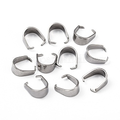 変色しにくい304ステンレススチールのスナップオンベイル  ステンレス鋼色  9x7x4mm&nbsp;STAS-R048-9x7mm