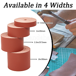 2m フラットマイクロファイバーイミテーションレザーコード  衣服の装飾用  キャメル  38mm  約2.19ヤード（2m）/ロール&nbsp;FIND-WH0420-75C-04