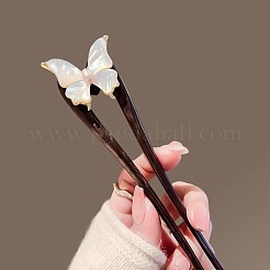 ブラックウッド バタフライ ヘアフォーク  女性と女の子のためのヘアアクセサリー  ブラック  146x38mm&nbsp;PW-WGBAA0A-01