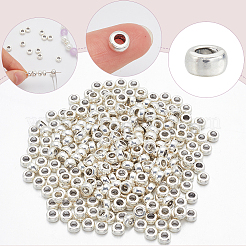 チベットスタイルのスペーサービーズ300個  カドミウムフリー＆鉛フリー  ロンデル  アンティークシルバー  6.5x3mm  穴：3mm&nbsp;TIBEB-SP0001-17