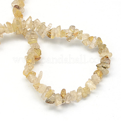 天然石のゴールドルチルクォーツビーズ連売り  チップ  3~9x3~6x1~4mm  穴：1mm  約350個/連  34.6インチ&nbsp;G-R192-A20