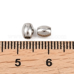 201ステンレスビーズ  ライス  ステンレス鋼色  5x4mm  穴：1.8mm&nbsp;STAS-F339-08A-P