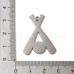 変色しない304ステンレススチールペンダント  野球バットのチャーム  ステンレス鋼色  30x24x1mm  穴：1.5mm&nbsp;FIND-Z025-02P