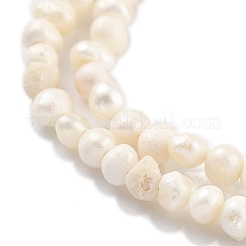 天然養殖淡水パールビーズ連売り  ポテト  パパイヤホイップ  2~3mm  穴：0.5mm  約70~71個/連  6.89~7.09インチ（17.5~18cm）&nbsp;PEAR-C003-25