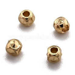 真鍮ビーズ  カドミウムフリー＆鉛フリー  長持ちメッキ  キューブ  24KGP本金メッキ  2x2x2mm  穴：1mm&nbsp;KK-H759-05A-G
