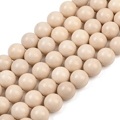 天然石フォッシルビーズ連売り  ラウンド  14mm  穴：1mm  約28個/連  15.16~15.35インチ（38.5~39cm）&nbsp;G-E110-14mm-2
