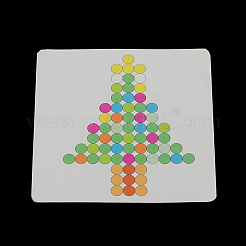 アイロンビーズ：クリスマスツリーの正方形DIYのメルティビーズは、ビーズセットを融合します  ABCのペグボード  型紙とアイロン用紙  カラフル  8x8cm&nbsp;DIY-R064-03