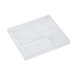 シリコンモールド  レジン型  UVレジン用  エポキシ樹脂ジュエリー作り  正方形  ホワイト  87x77x6.5mm&nbsp;DIY-F033-04A