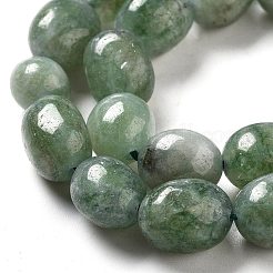 天然石マレーシアジェイドビーズ連売り  オーバル  染め  ミディアムアクアマリン  11~13x9~10x8.5~10mm  穴：1mm  約16個/連  7.28~7.48インチ（18.5~19cm）&nbsp;G-P528-N05-01