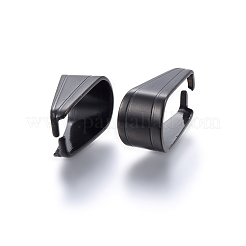 304ステンレス鋼スナップオンベイルイオンプレーティング（IP）  電気泳動黒  12x7x6mm  インナー：11x6mm&nbsp;STAS-P214-09B