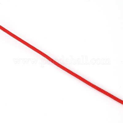 編み込みナイロンDループコンパウンドボウリリースロープ  アーチェリーの弦ロープ  レッド  2mm&nbsp;OCOR-WH0065-03A-1