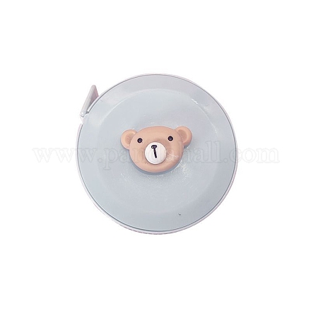 プラスチックの巻尺  フラットラウンド  クマ  ライトスチールブルー  4.9cm&nbsp;PW-WG1159F-03-1
