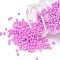 8/0 Glass Seed Beads, Ceylon, Round, Medium Orchid, 3mm, Hole: 1mm, about 2222pcs/100g