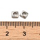 CCBプラスチックビーズ  正方形  プラチナ  4x4x2mm  穴：2.3mm&nbsp;CCB-H001-13P-3