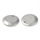 CCBプラスチックペンダント  フラットラウンド  プラチナ  18x3.5mm  穴：1.8mm&nbsp;CCB-G020-40B-P-2