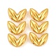 合金ビーズ  葉  ゴールドカラー  6x8.5x3mm  穴：1.2mm&nbsp;FIND-H063-02B-G-1