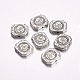 CCBプラスチックビーズ  長方形  アンティークシルバー  15x18x4mm  穴：1.5mm&nbsp;CCB-F006-46AS-1