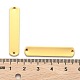 真鍮製コネクター  丸い角  長方形  ゴールドカラー  36x7x1mm  穴：1mm  20個/箱&nbsp;KK-BC0001-47G-3