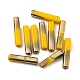 電気メッキガラスビーズ  多面カット  長方形  ゴールド  19.5~20x4x4mm  穴：1mm&nbsp;LS-GLAA-D024-02B-2