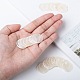 カピスシェルペンダント  フラットラウンド  ホワイトスモーク  20~20.5x0.5~1.5mm  穴：1.2mm&nbsp;SHEL-S274-71D-5